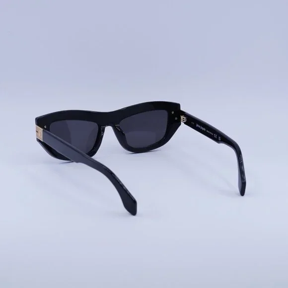 Palm Angels PERI10E CLAIRE 1007 Sunglasses Black Cat Eye Frame, Dark Grey Lenses